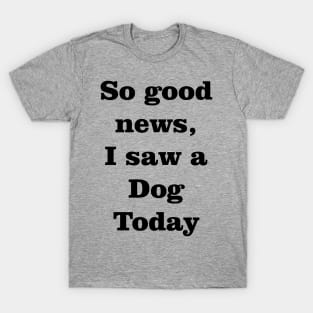 I saw a dog today T-Shirt
